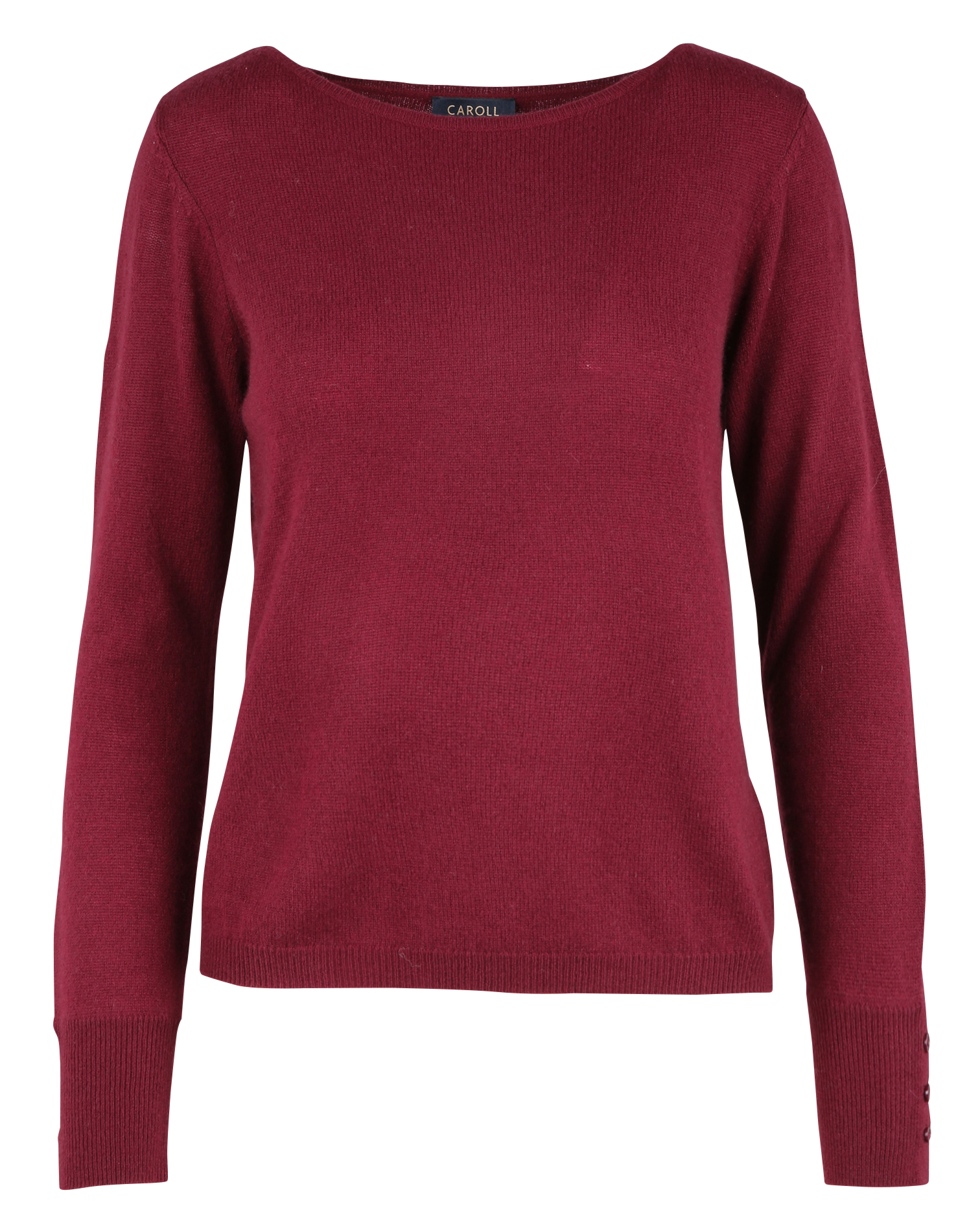 MZOAN - Pull droit col bateau en cachemire | Rouge