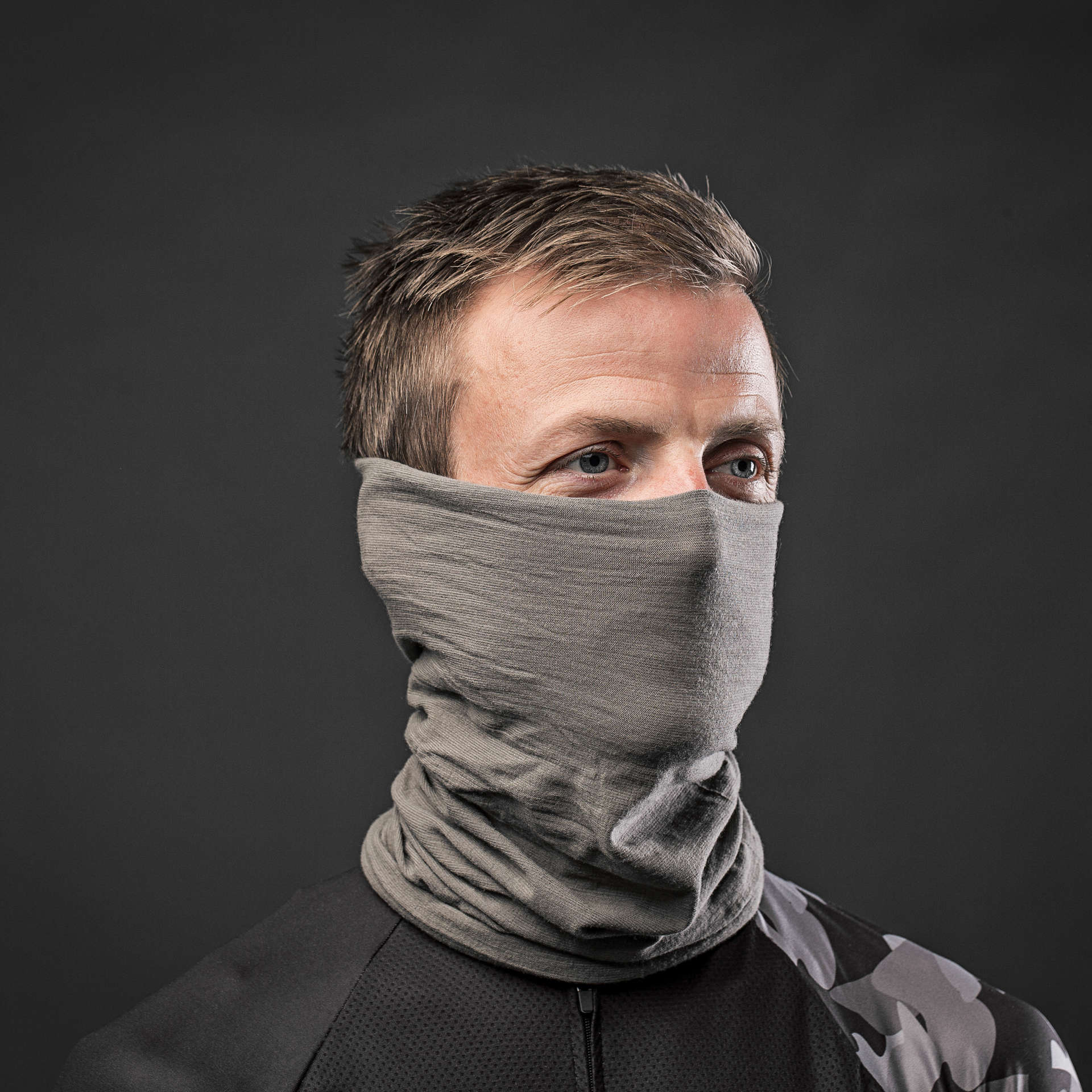 GripGrab Multifunctionele Neck Warmer Merino Grijs