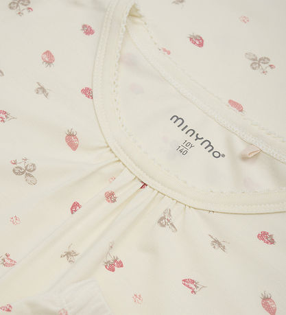 Minymo Schlafanzug - Viskose - Strawberry Ice m. Erdbeere
