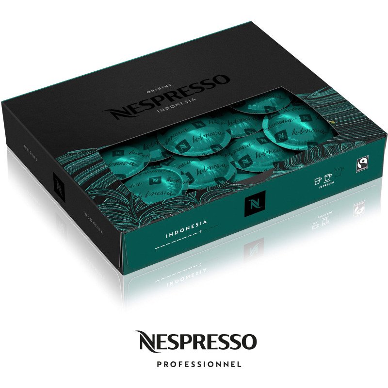 Capsule de café Nespresso Professionnel Indonesia FairTrade  - Boîte de 50