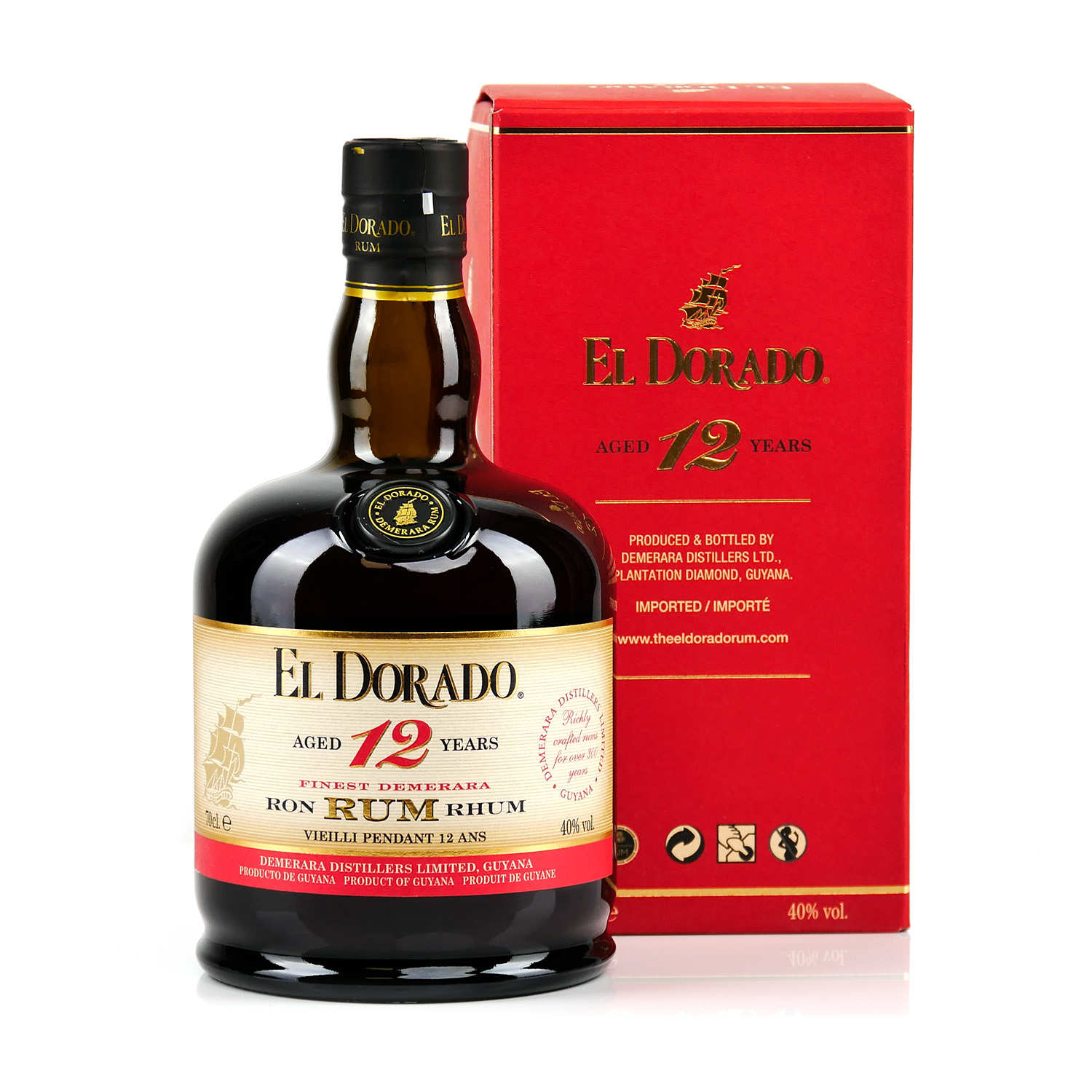 Rhum El Dorado 12 ans 40% - El Dorado