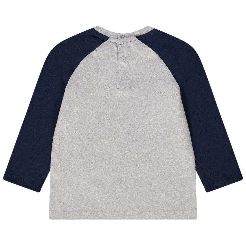 T-shirt manches longues en jersey print fantaisie pour bébé garçon - Gris chiné