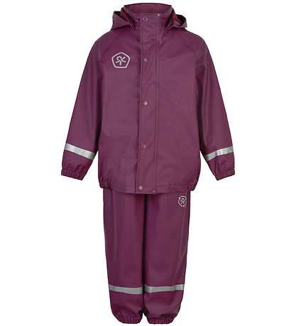 Color Kids Regenkleidung m. Träger - PU - Plum Kaspisch