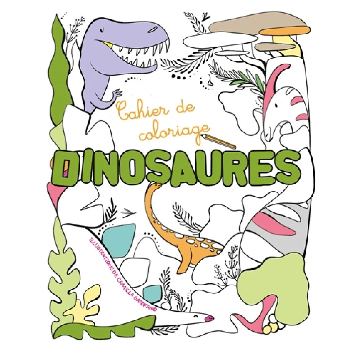 Cahier de coloriage : Dinosaures