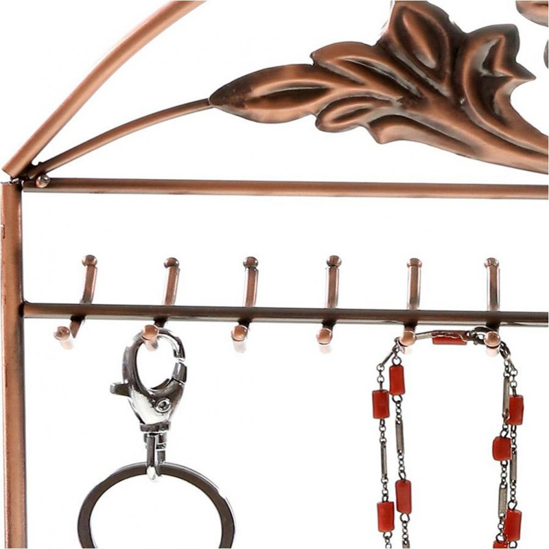 Porte bijoux porte bijoux cadre mixte corbeille baroque avec panier Cuivre
