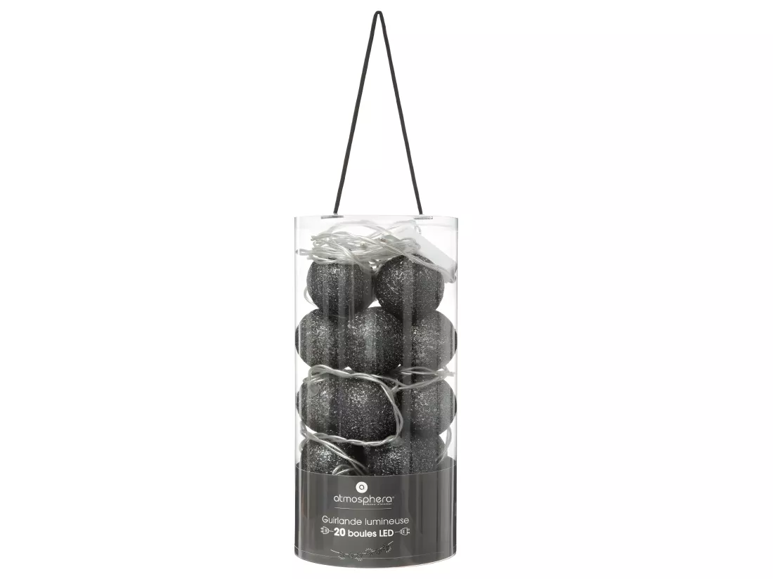 Guirlande Led Secteur 20 Boules D6cm - ATMOSPHERA