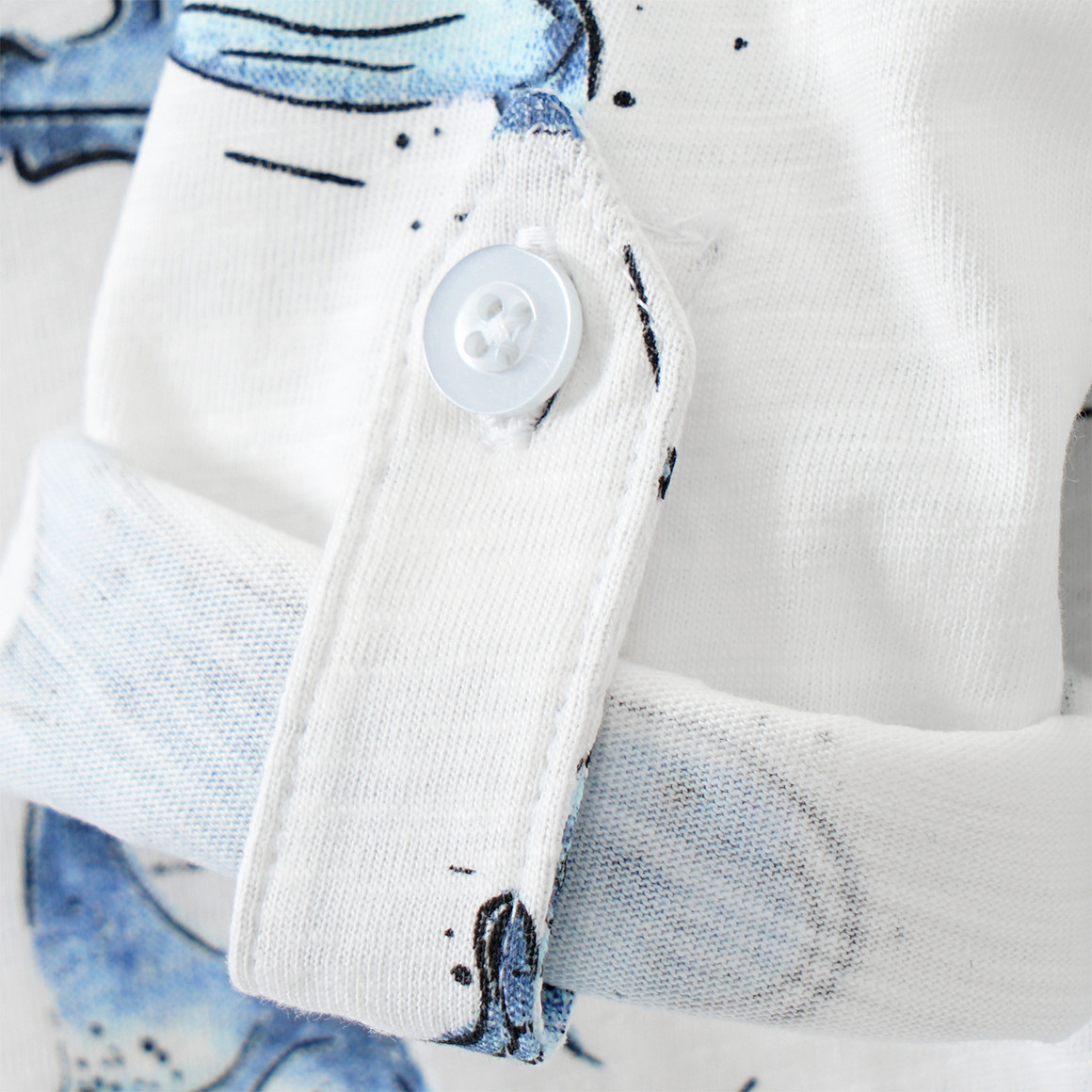 Topolino Jungen Langarmshirt mit Fisch-Motiven weiss
