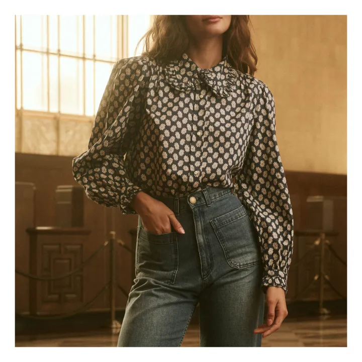 The Great Blouse The Hemmingway Daisy | Bleu marine