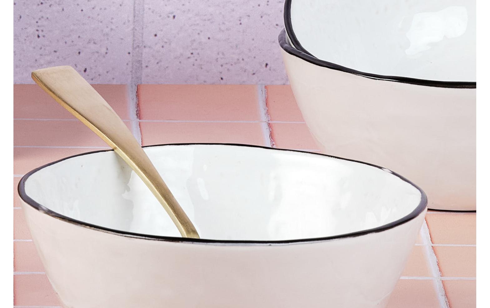 Müslischale Pure Ø 16.5 cm, 4 Stück, SchneeweissServierschalen aus Steinzeug