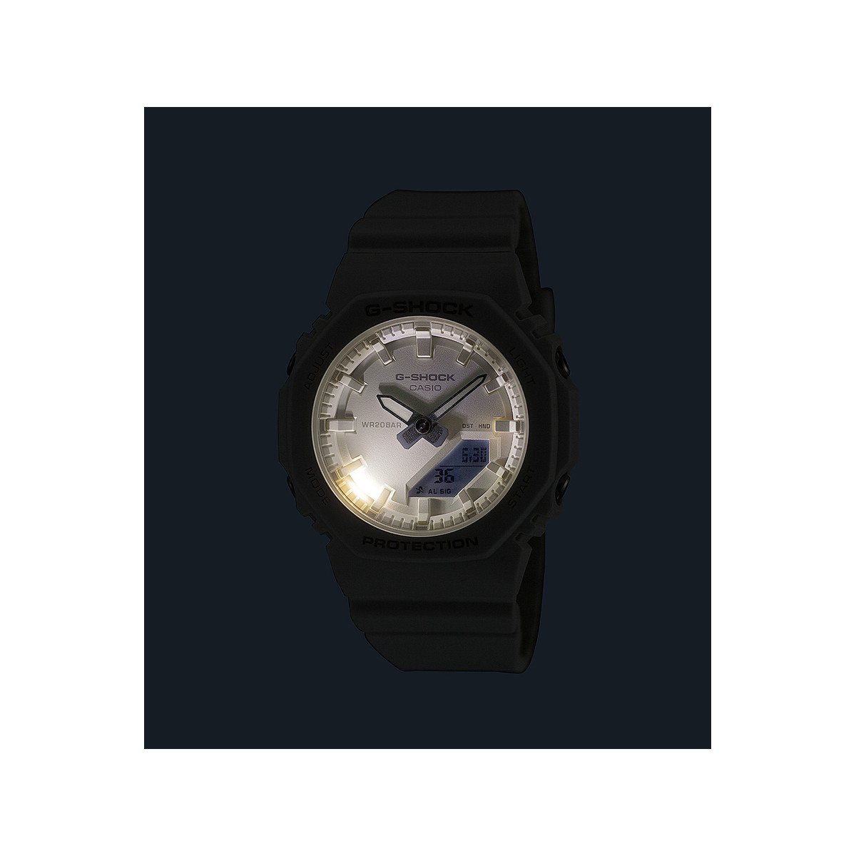 Montre CASIO G-SHOCK homme bracelet résine blanc