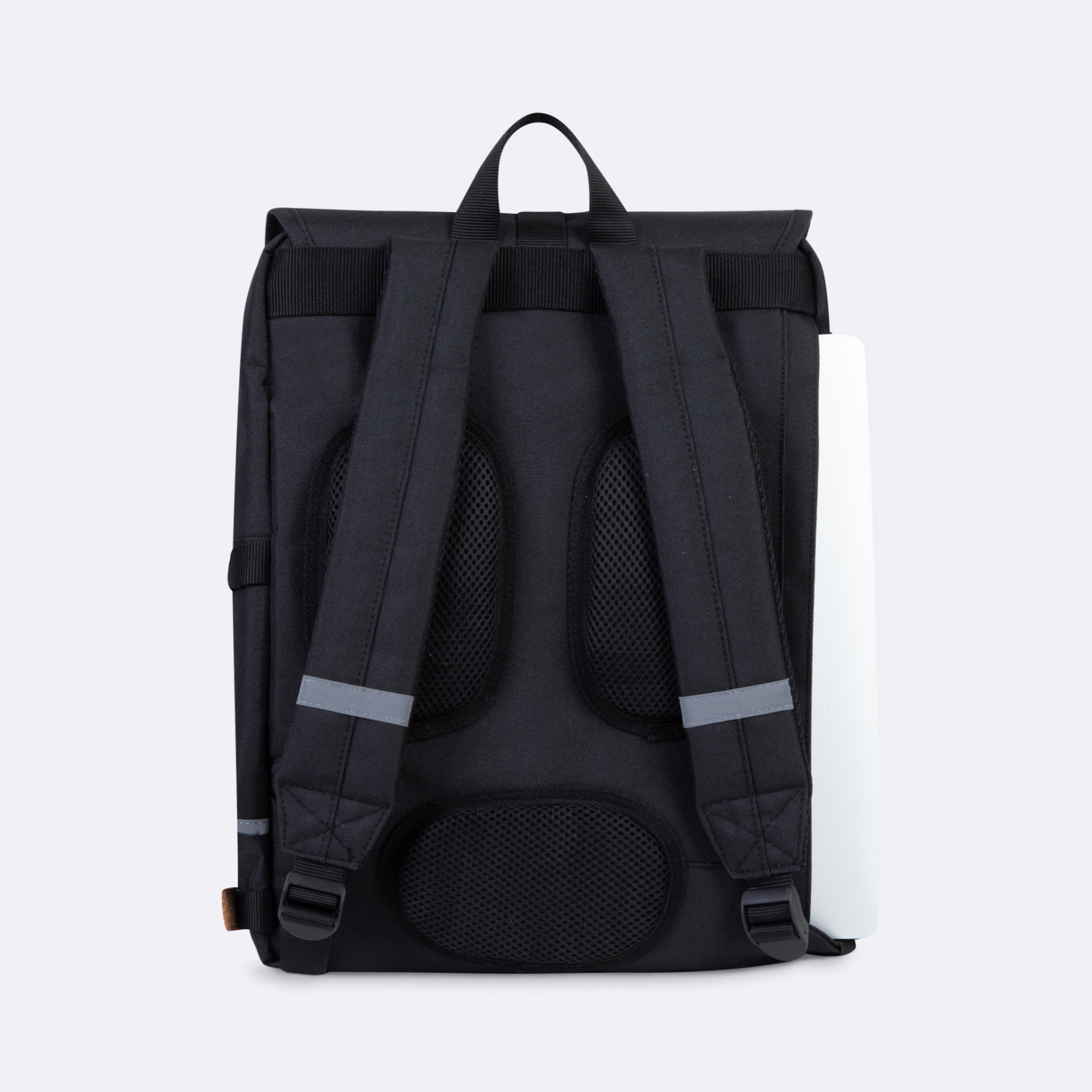 Sac à dos noir végan en polyester recyclé - modèle Commuter