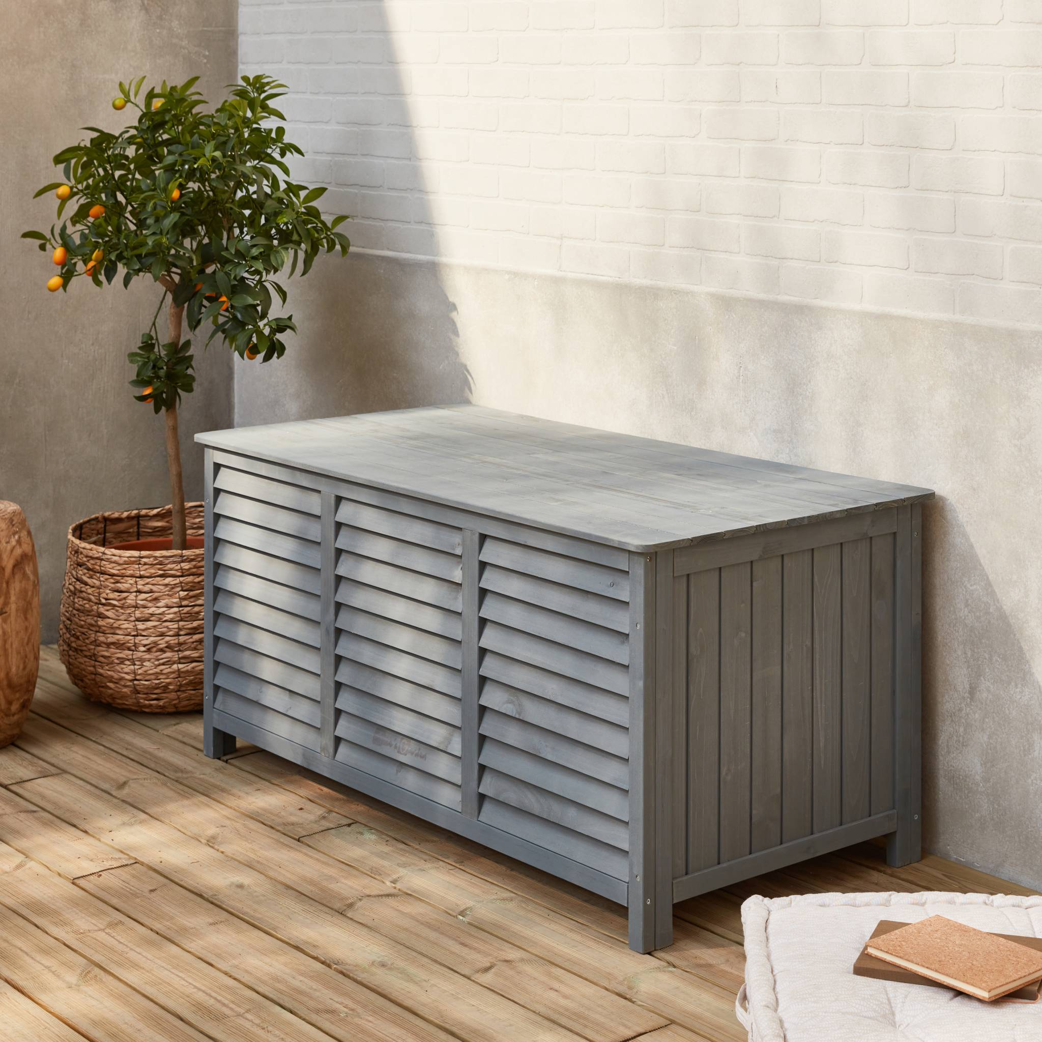 sweeek - Houten tuin opbergbox 330L