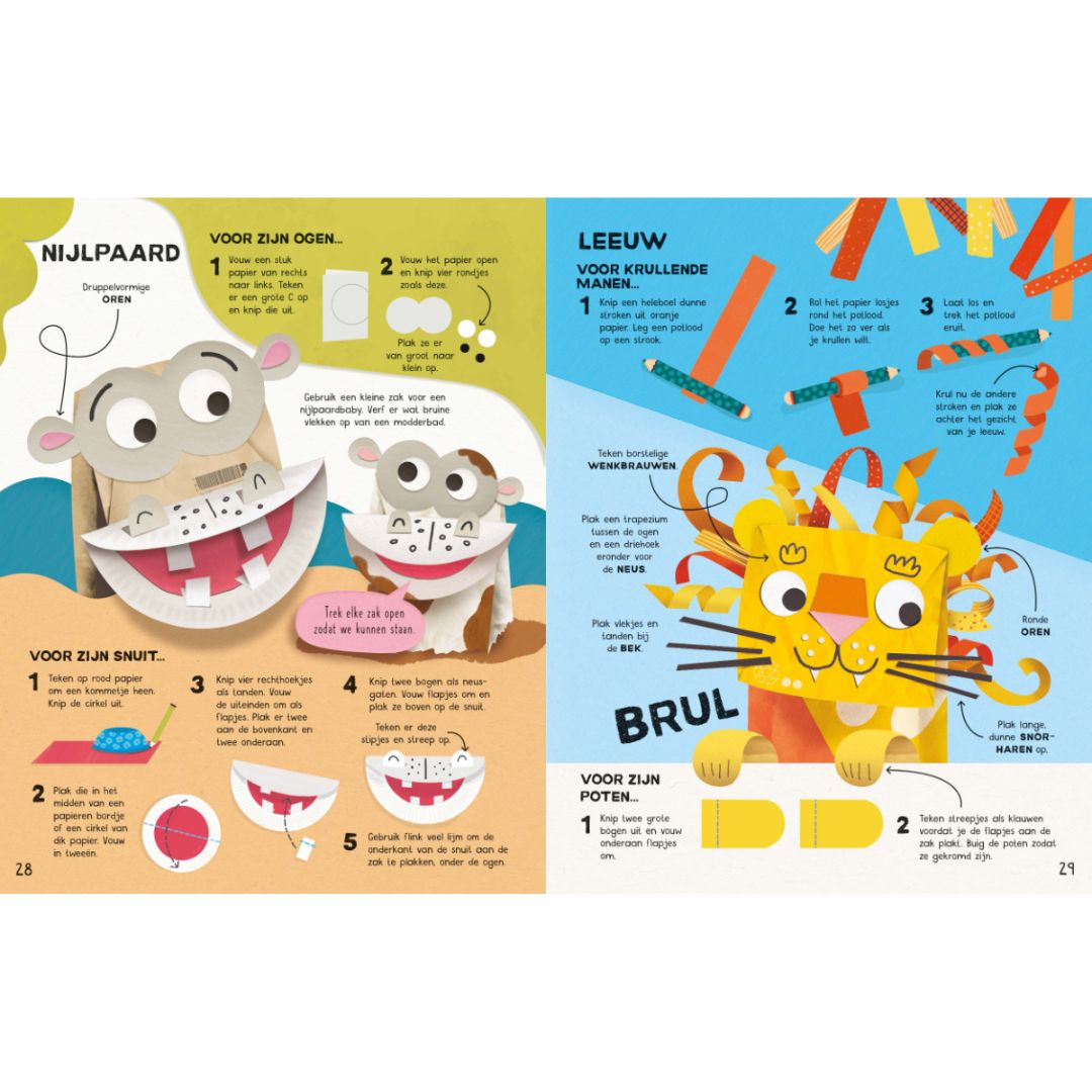 Usborne wat kan ik doen met papier en lijm?