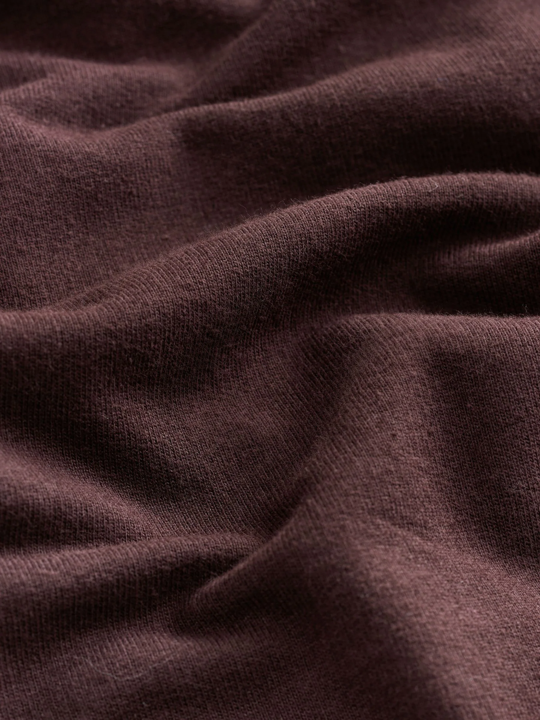 Chocoladebruin - Lichte hoodie met rits