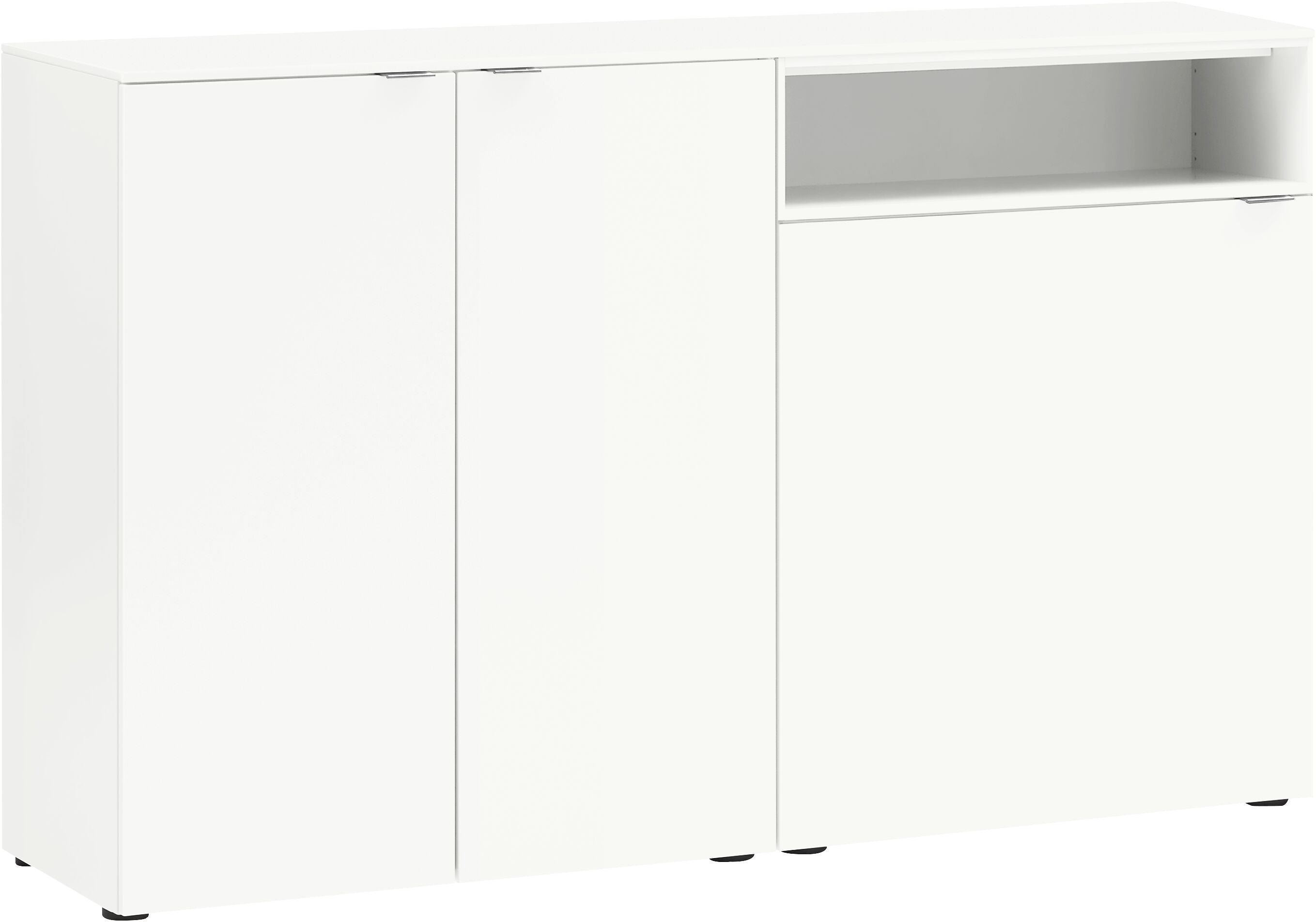 TILL Highboard - Weiss / B: 140.0 cm x T: 41.0 cm x H: 78.0 cm