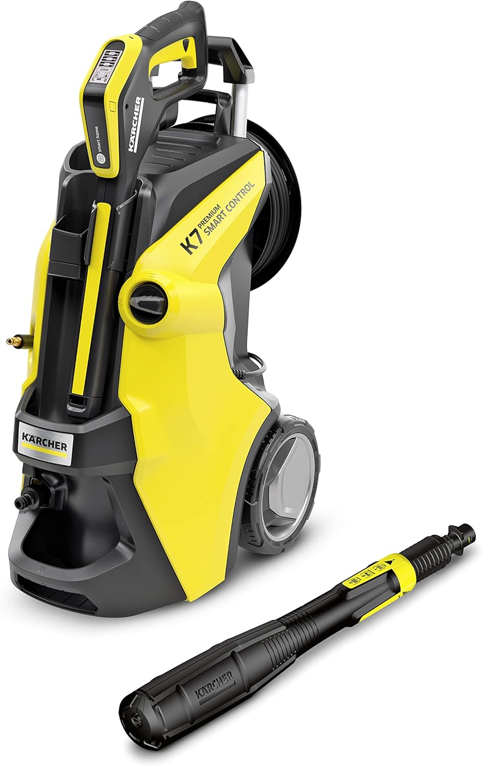Krcher Hochdruckreiniger K 7 Premium Power Home, Druck: 180 bar, Durchfluss: 600 l/h, Flchenleistung: 60 m/h, Leistung: 3.000 W, Schlauchtrommel, mit Pistole, Dreckfrser, Strahlrohr