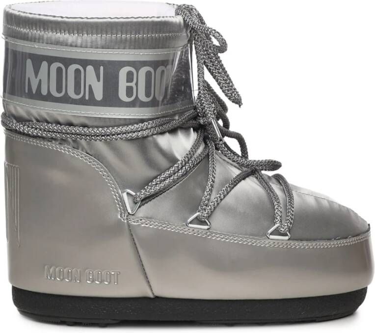Moon boot Icon Low Glance snowboot met waterafstotende coating en metallic finish