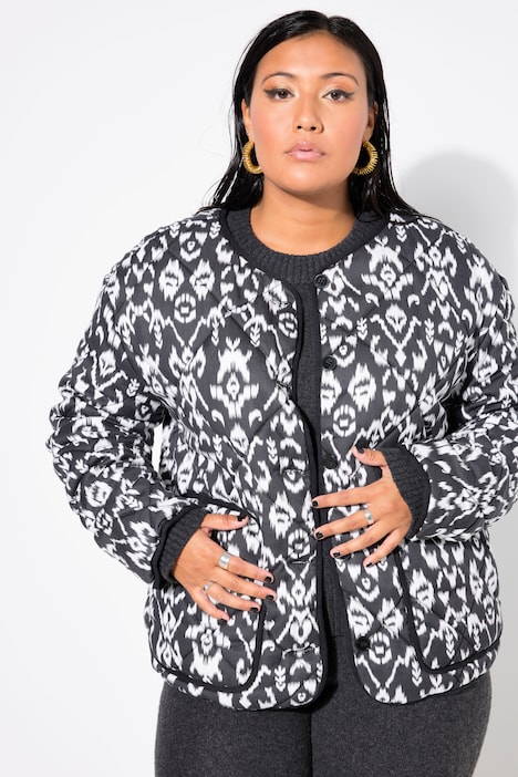 Steppjacke, Boxy Shape, Alloverprint