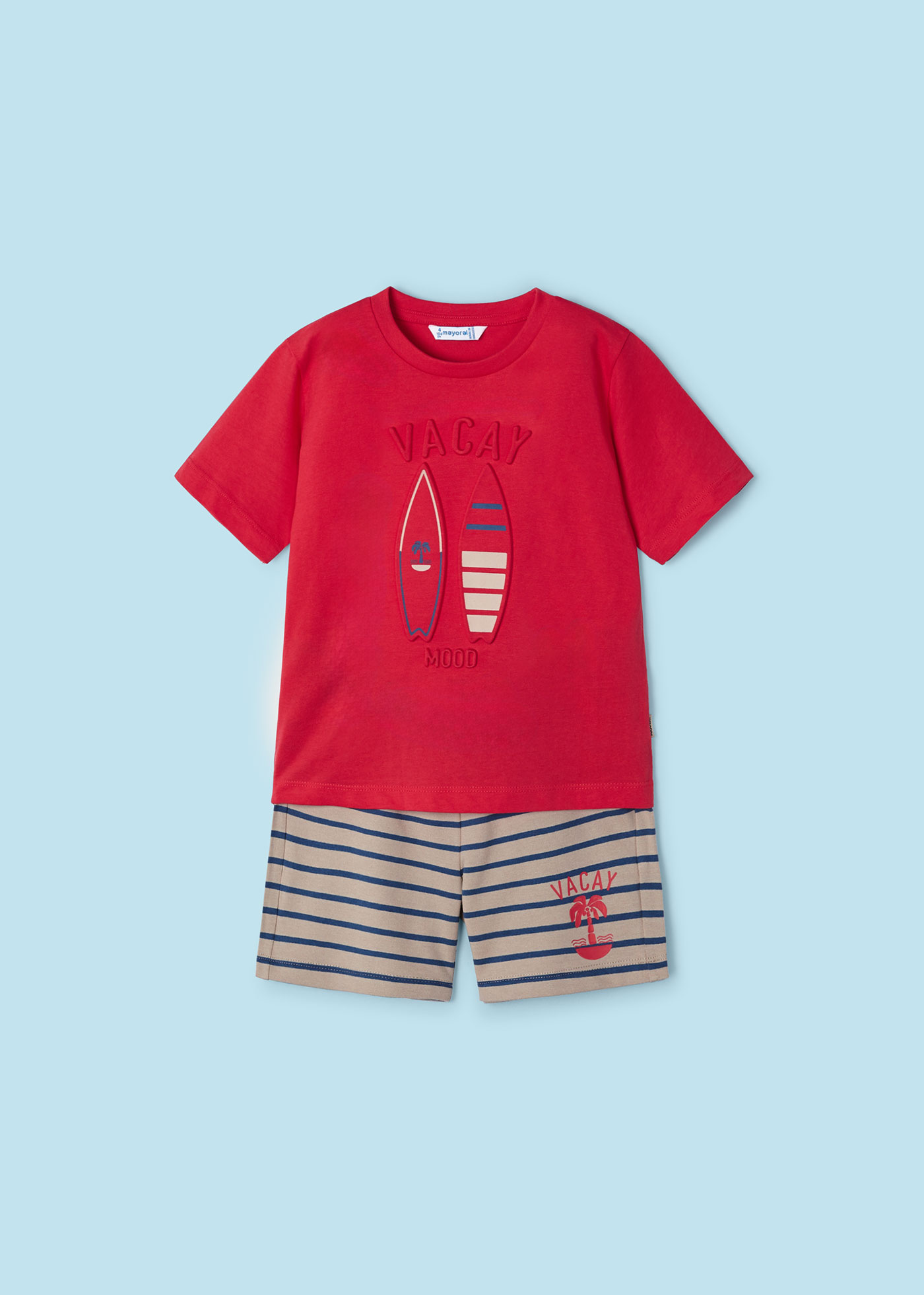 Conjunto listrado de duas peças Better Cotton para meninos, Clorofila