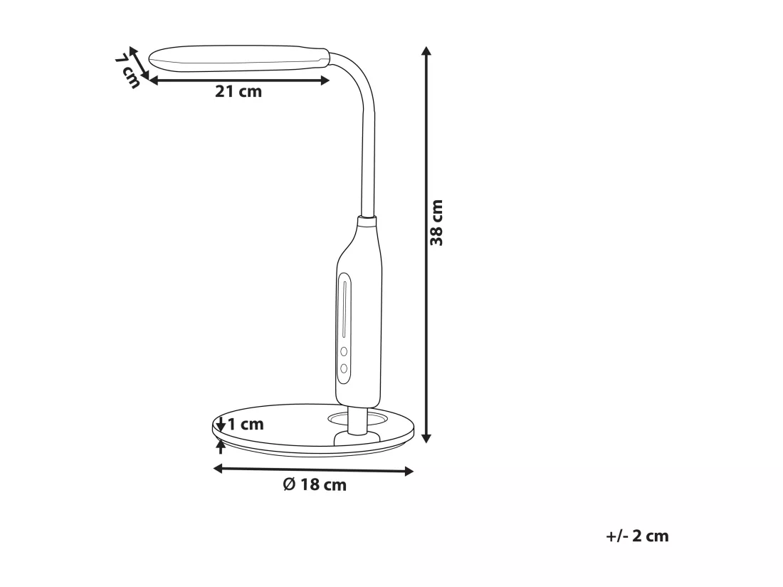 Lampe de bureau LED CYGNUS Avec variateur Métal Noir