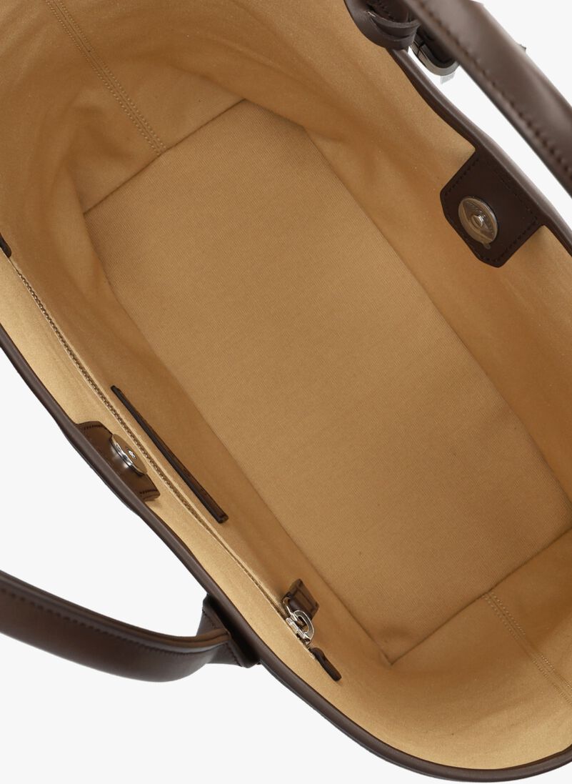 beige hogan shopper address shopping piccola tessuto