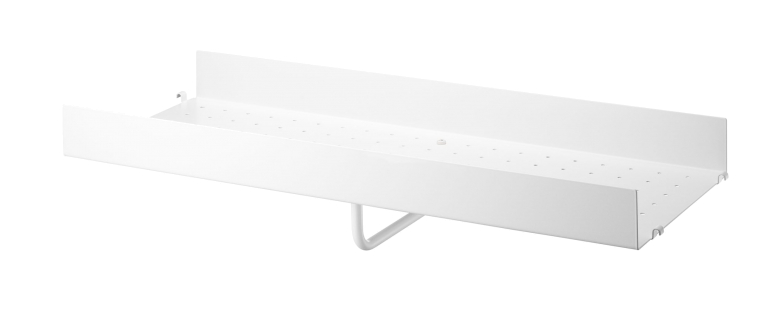 String Furniture Metal shelf high edge 78x30 1-pack wit