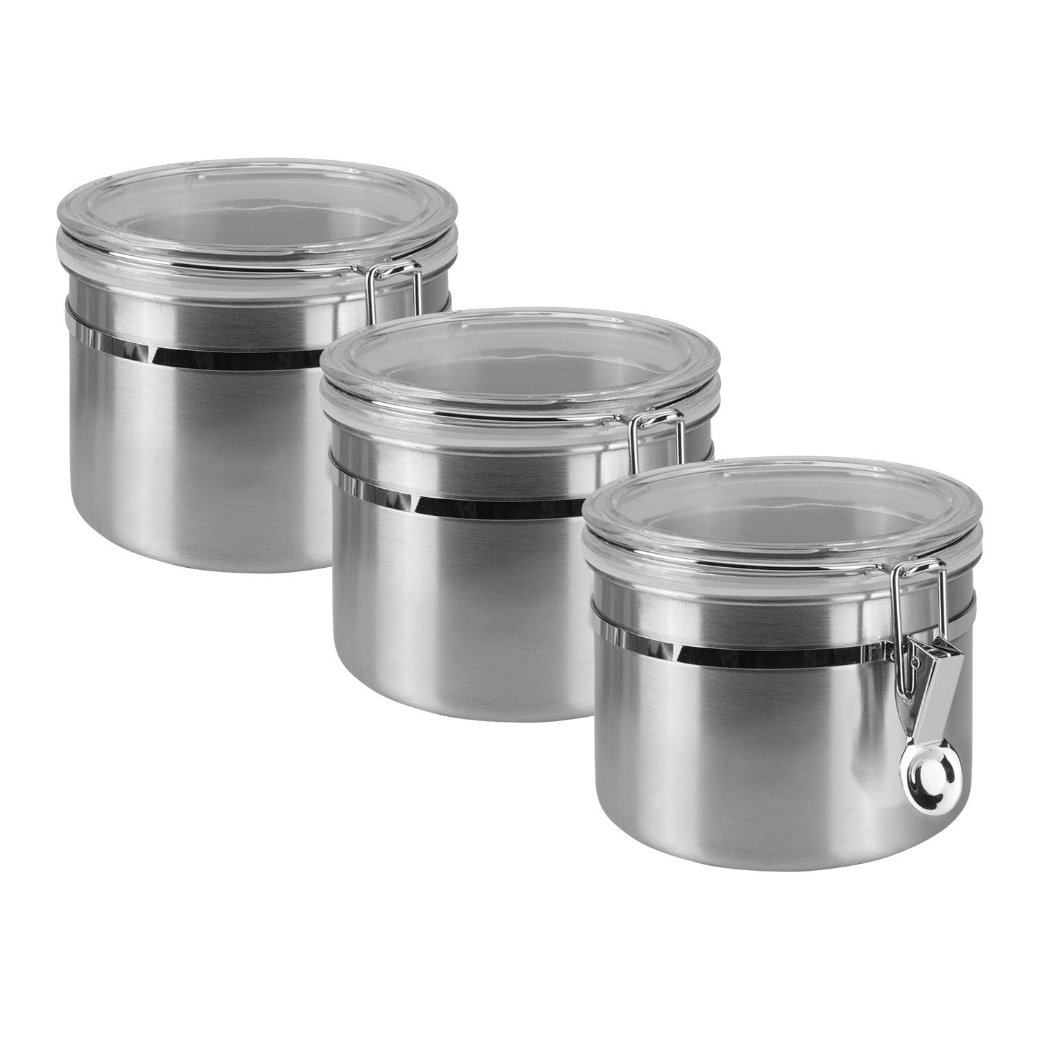 metaltex Vorratsdosen 0,7 L VORA 3er Set silberfarbig