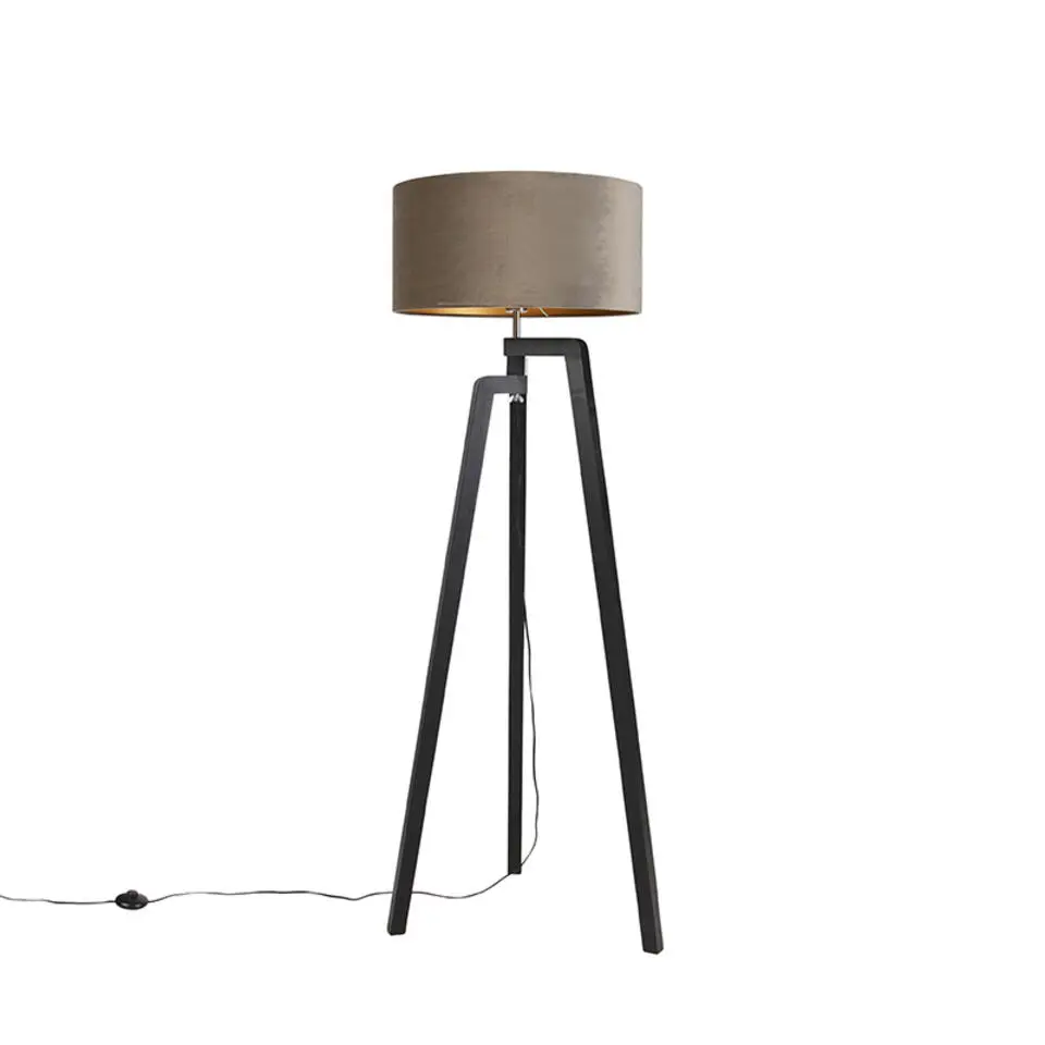 Qazqa vloerlampen puros taupe e27