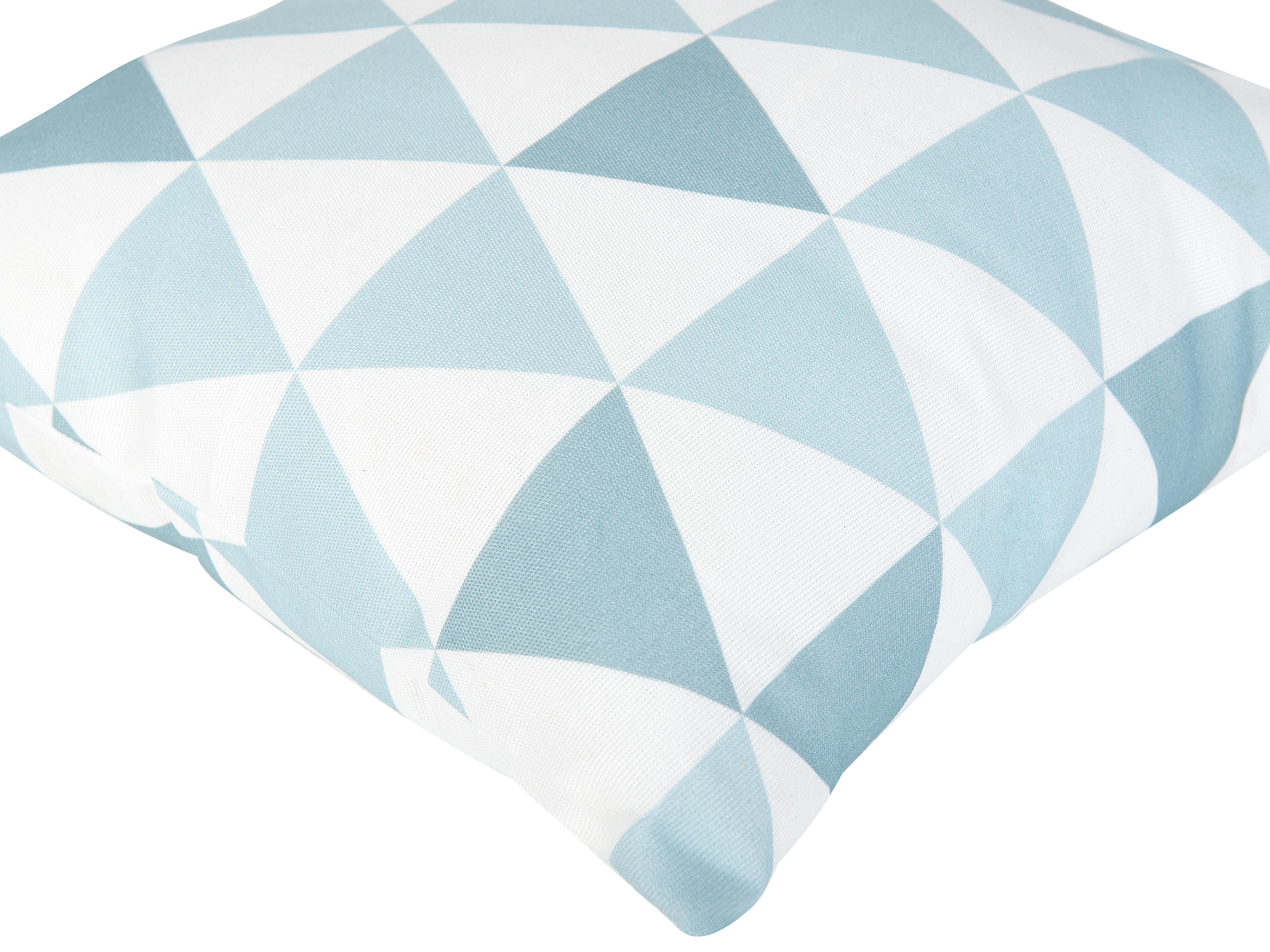 Set van 2 tuinkussens TRIFOS geometrisch patroon 40 x 40 cm Blauw