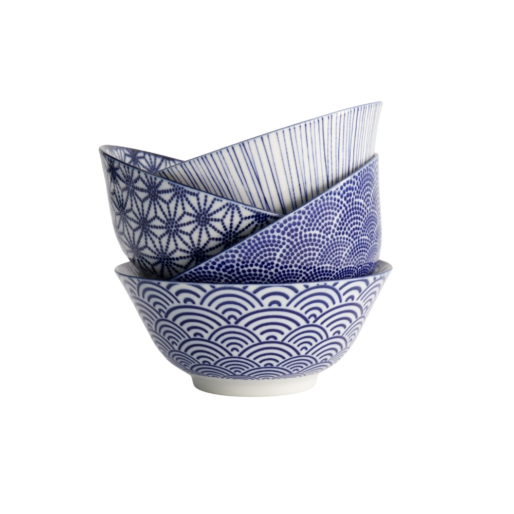 Tokyo Design Studio  Nippon skåle, Blue Tayo - 4 stk.