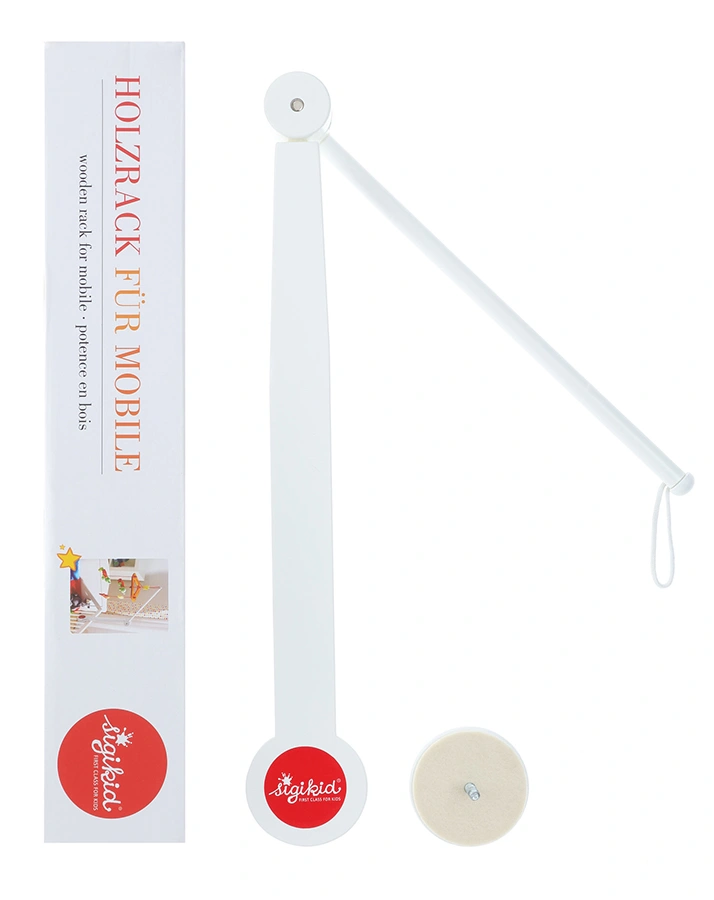 Mobile-Halter RACK aus Holz in weiß