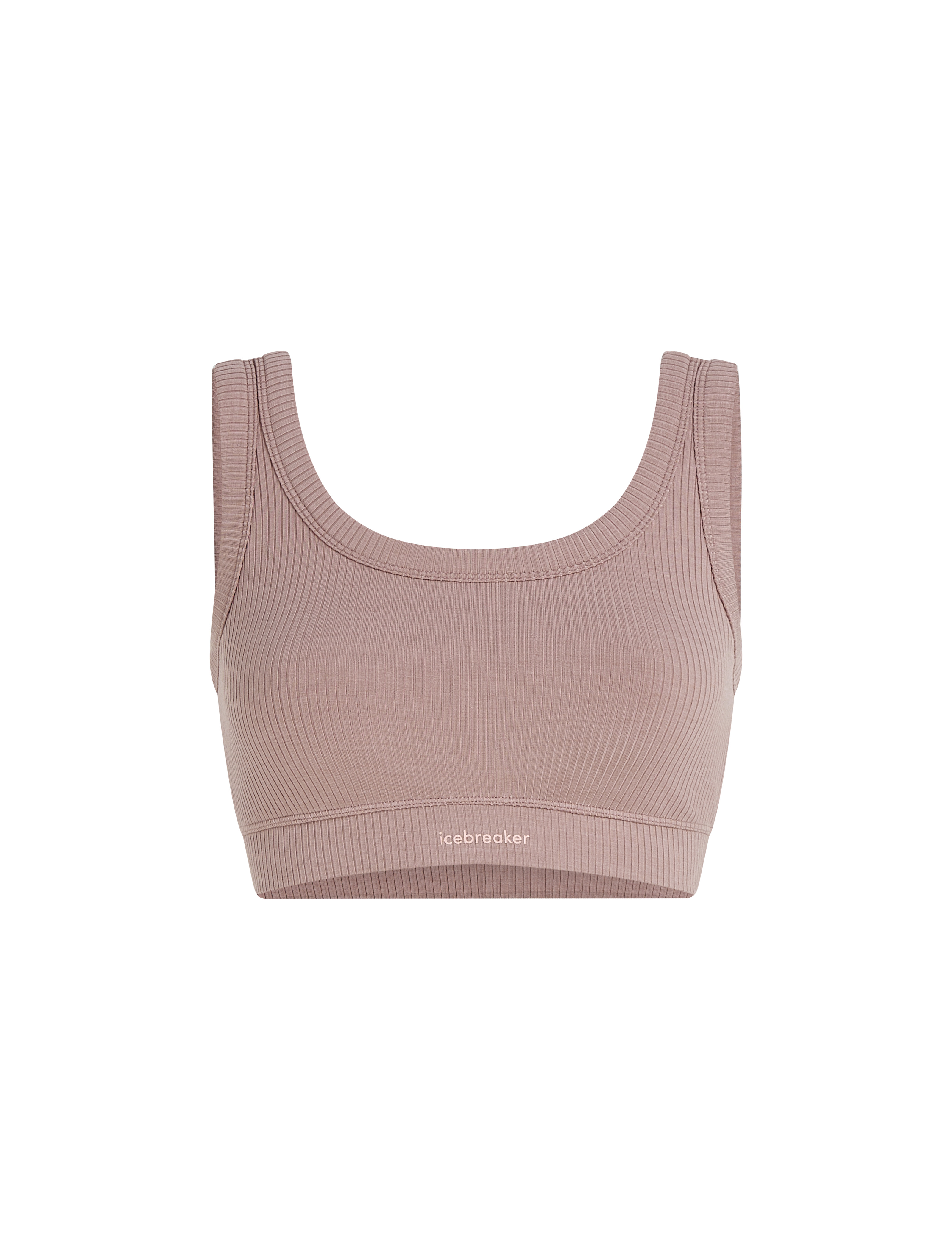 W Merino Blend Rib Lotus Bra