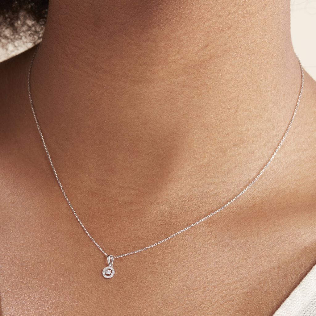 Collier Domitia Or Blanc Diamant