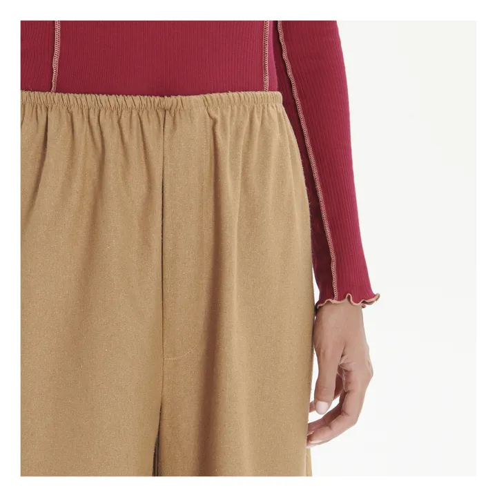 Baserange Pantalon Elastiqué Stoa Soie Sauvage | Marron