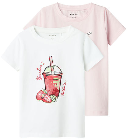 Name It T-Shirt - NmfFoji - Ballerina/Bright White