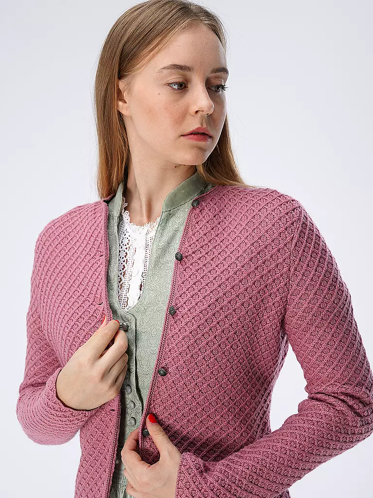 GOTTSEIDANK Trachten Strickjacke VEVI  rosa
