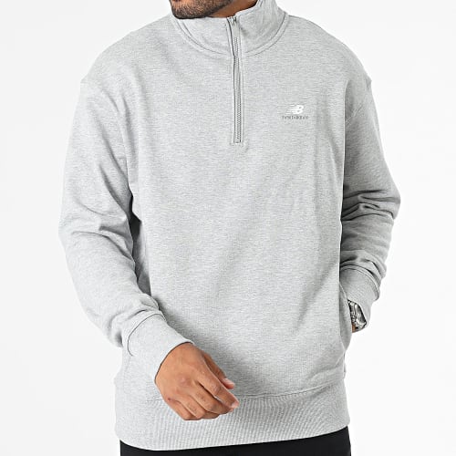 Sweat Col Zippé MT31501 Gris Chiné