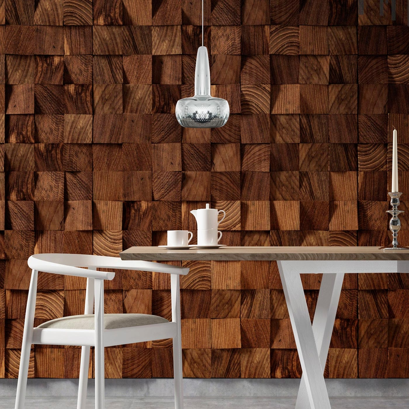 Hanglamp Clava Ø21,5 cm koordset wit Goud