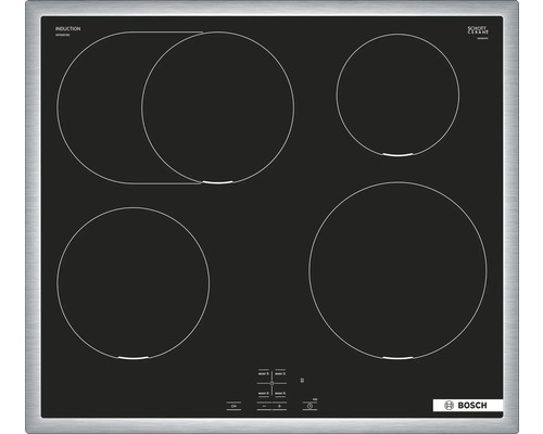 Bosch oven- en kookplaatset met inductiekookplaat van glaskeramiek HND415LS61, bruikbaar volume 71 l