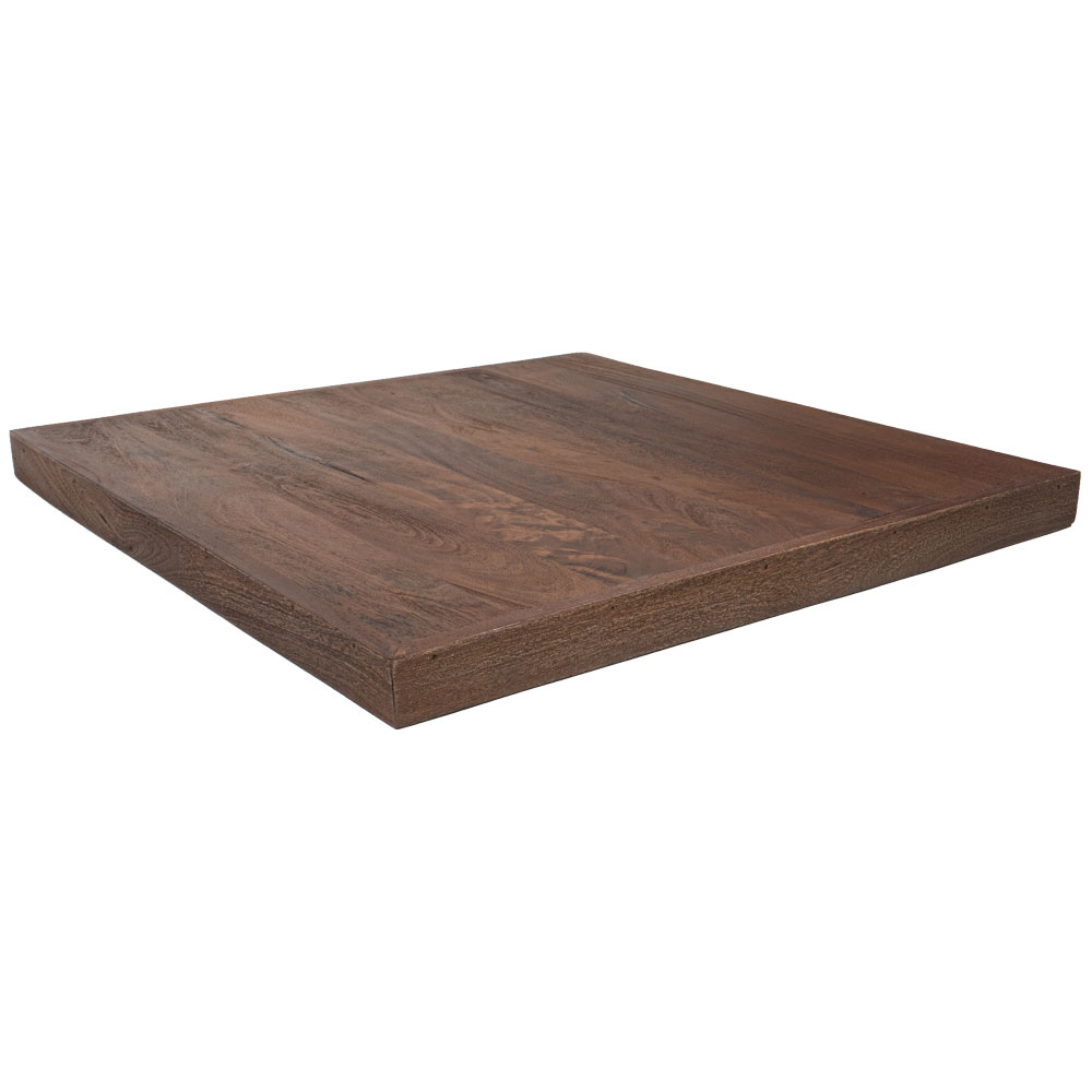 Tafelblad Horeca – Espresso Mangohout – 70 x 70 cm