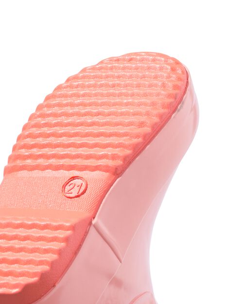 bottes de pluie bébé caoutchouc rose corail