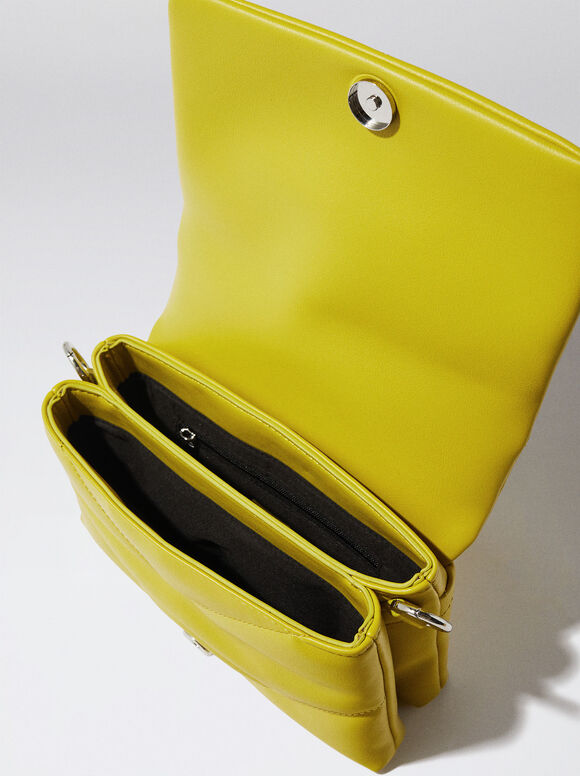 Bolso Mini Con Cadena Chunky - Verde
