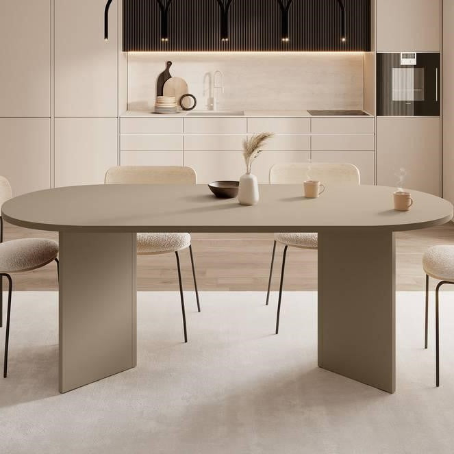 NADUVI Collection Philipa Eettafel - Cappuccino