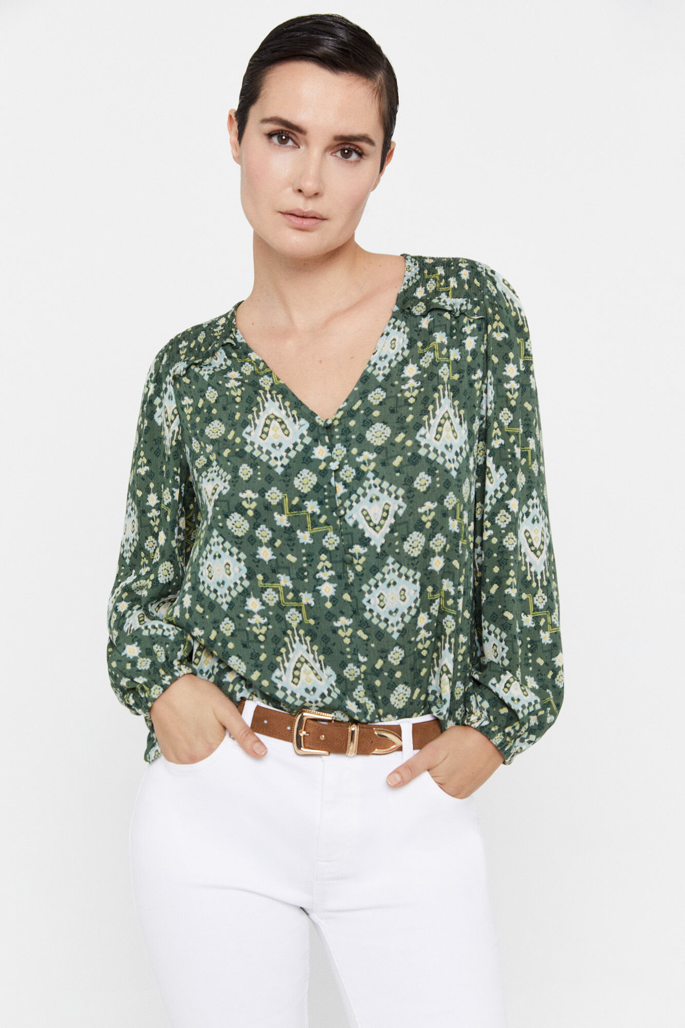 Blusa estampada - Estampa verde