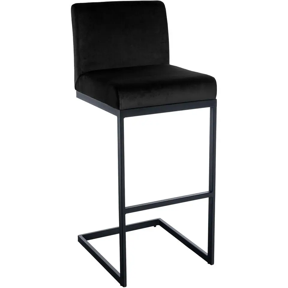 CLP Barkruk Hopewell zwart Frame - Fluweel - zwart