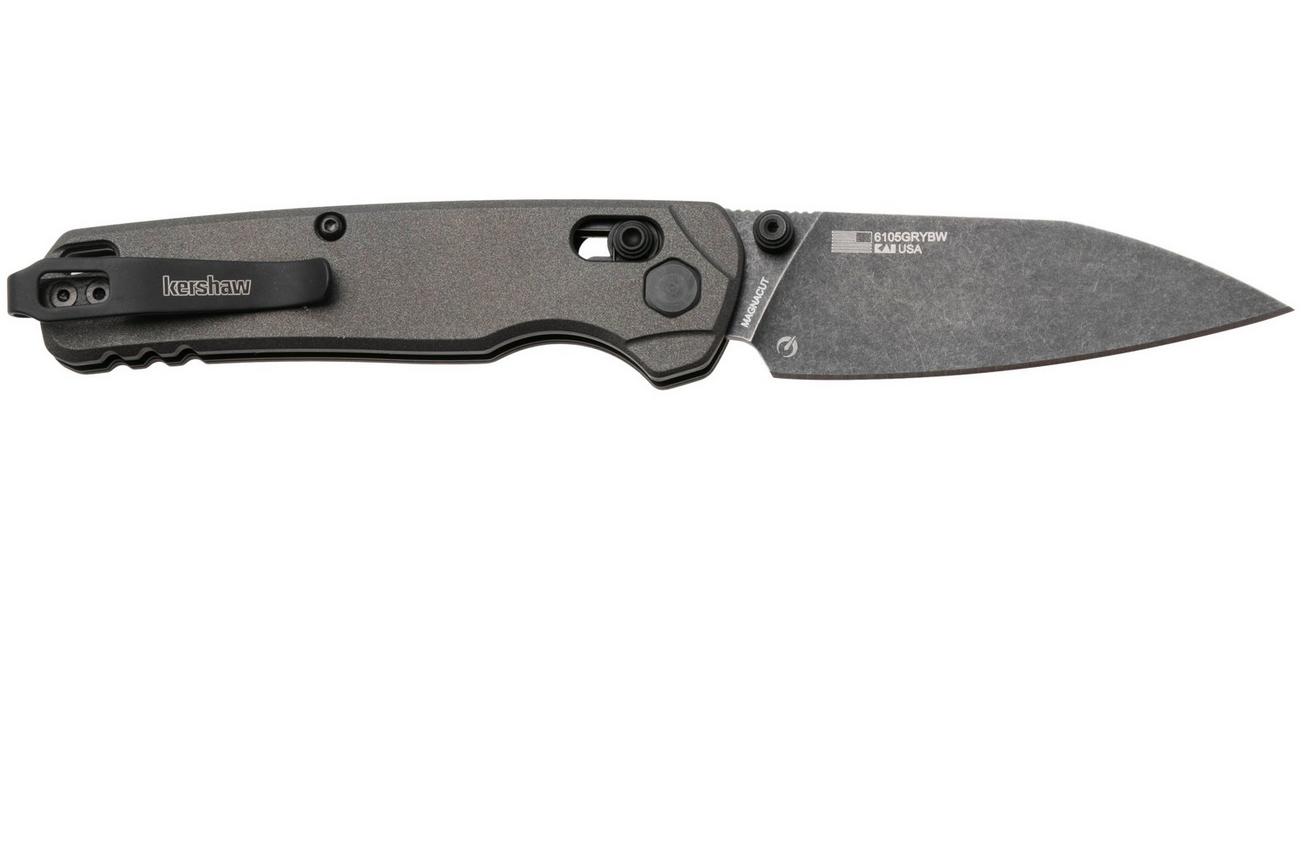 Kershaw Bel Air 6105GRYBW, Blackwashed CPM MagnaCut, Grey Aluminum zakmes