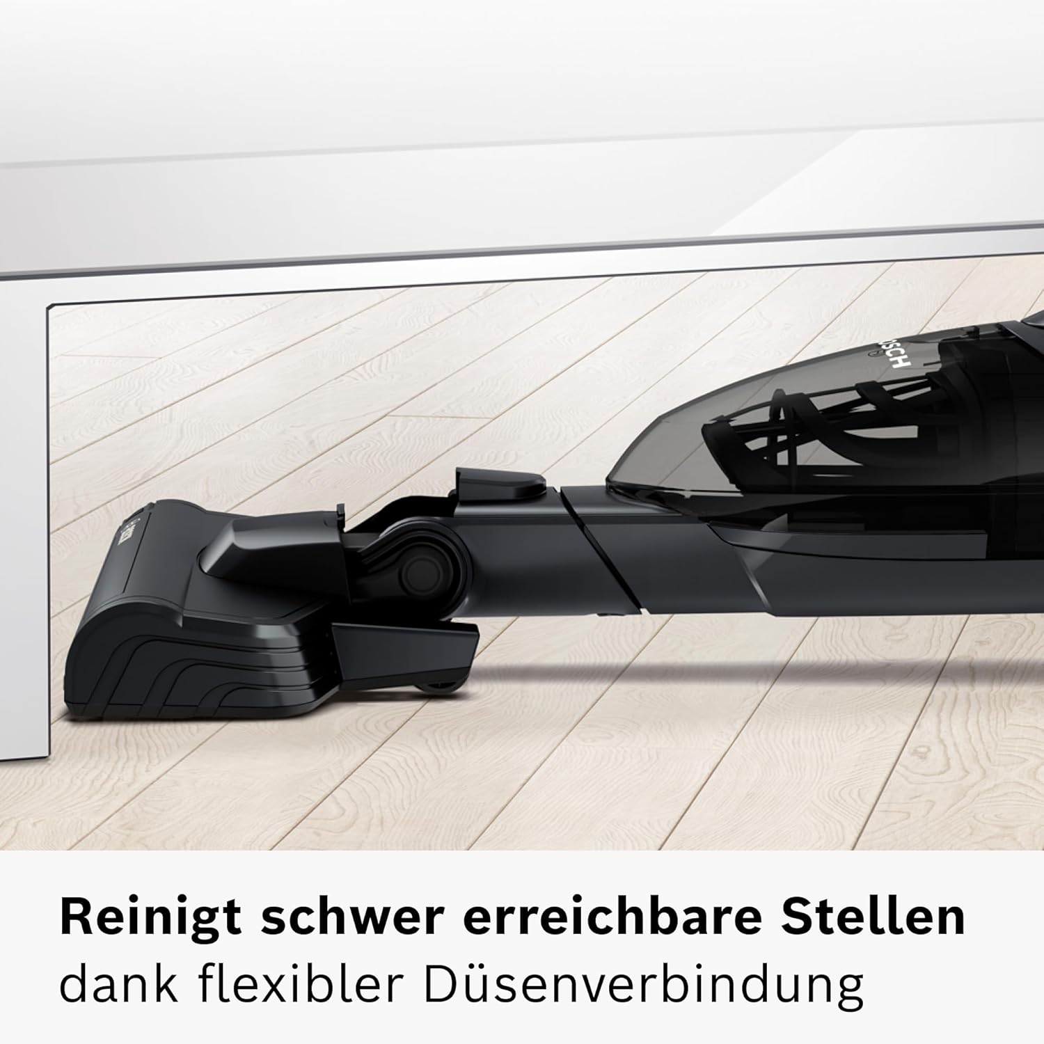 Bosch Akku-Staubsauger Readyy'y 2in1 Serie 2, 20Vmax, kabellos, beutellos, abnehmbares Handgerät, hohe Saugkraft, Lange Laufzeit, 2 Stufen, freistehend, schwarz, BBHF220