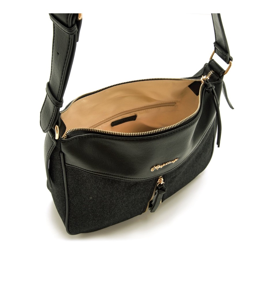 Bolsa de penas preta Mariamare