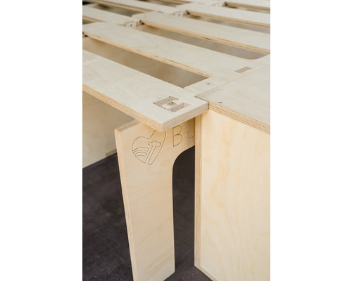 Buildify Campingbox Grace bedsysteem, links in de lengterichting, voor VW T5/T6, 1800x1165x406 (LxBxH) (zonder montage- en bevestigingsmateriaal)
