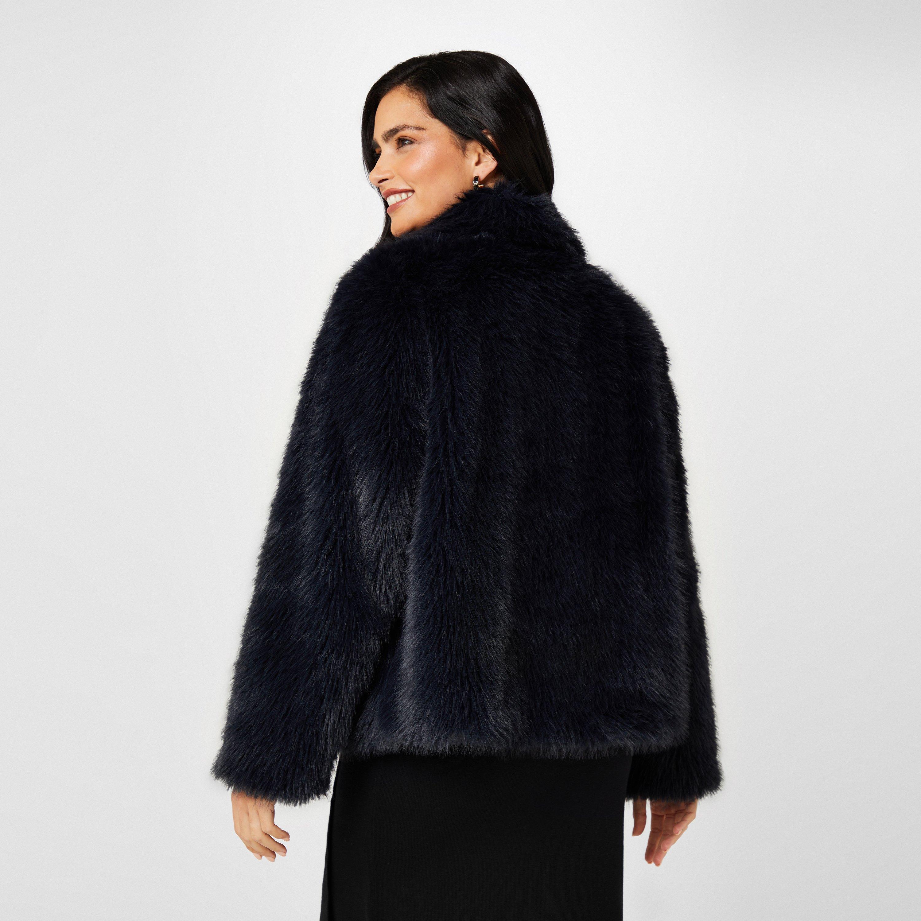 Biba x Tess Daly Faux Fur Jacket